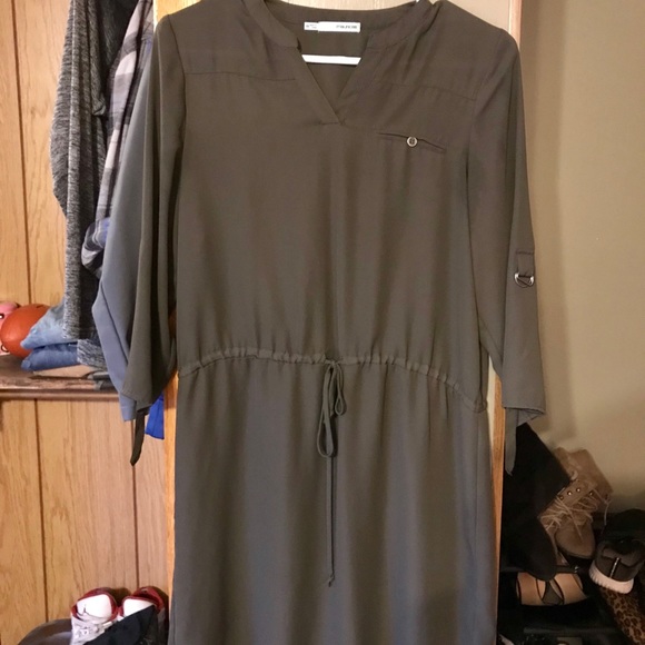 maurices olive green dress Shop Elle Crochet Green/Pink Dress main image 1